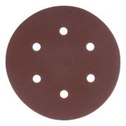 Круг абразивный на ворсовой подложке под «липучку», перфорированный, P 100, 150 мм, 5 шт Matrix