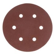 Круг абразивный на ворсовой подложке под «липучку», перфорированный, P 180, 150 мм, 5 шт Matrix