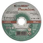 Круг отрезной по металлу и нержавеющей стали, 125 х 2.5 х 22 мм, Премиум «Луга»