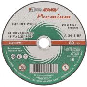 Круг отрезной по металлу и нержавеющей стали, 180 х 2.5 х 22 мм, Премиум «Луга»