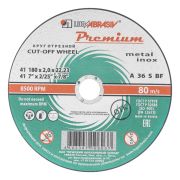 Круг отрезной по металлу и нержавеющей стали, 180 х 2.0 х 22 мм, Премиум «Луга»