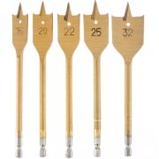 Набор сверл перовых по дереву, 16-20-22-25-32 мм, 5 шт, пластиковый кейс, Matrix