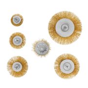 Набор щеток для дрели, 6 шт, 5 плоских 40-50-65-75-100 мм + 1 «чашка» 50 мм, со шпильками Matrix