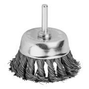 Щетка для дрели, 75 мм, «чашка» со шпилькой, крученая металлическая проволока Matrix