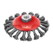 Щетка для УШМ, 115 мм, М14, «тарелка», крученая проволока 0.5 мм Matrix