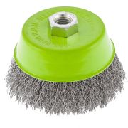 Щетка для УШМ, 100 мм, М14, «чашка», витая проволока Сибртех