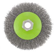 Щетка для УШМ, 100 мм, М14, «тарелка», витая проволока Сибртех