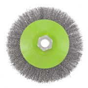 Щетка для УШМ, 125 мм, М14, «тарелка», витая проволока Сибртех