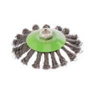 Щетка для УШМ, 115 мм, М14, «тарелка», крученая проволока 0.5 мм Сибртех