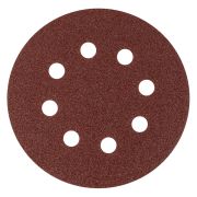 Круг абразивный на ворсовой подложке под «липучку», перфорированный, P 60, 125 мм, 5 шт Matrix