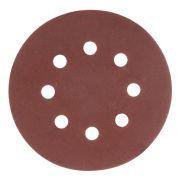 Круг абразивный на ворсовой подложке под «липучку», перфорированный, P 240, 125 мм, 5 шт Matrix
