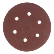 Круг абразивный на ворсовой подложке под «липучку», перфорированный, P 40, 150 мм, 5 шт Matrix