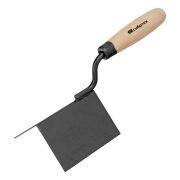 Кельма угловая, 110 х 75 х 75 мм, стальная, для внешних углов, буковая ручка Сибртех