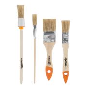 Набор кистей, 4 шт, плоские: 3/4« (20 мм), 1 1/2» (38) мм, круглая №2 (20 мм), для декора: №11.Sparta