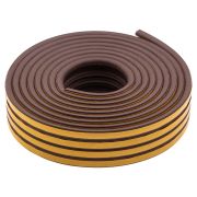 Уплотнитель резиновый, 12 м, профиль «P», коричневый Сибртех