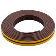 Уплотнитель резиновый, 6 м, профиль «E», коричневый Сибртех
