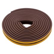 Уплотнитель резиновый, 6 м, профиль «P», коричневый Сибртех