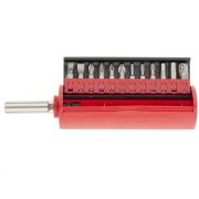 Набор бит, сталь S2, 12 шт, встроенный магнитный адаптер, пластиковый кейс Matrix