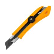 Нож, 18 мм, сменное лезвие, SK4, метал. направляющая, винтовой фиксатор Denzel