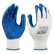 Перчатки полиэфирные с синим нитрильным покрытием, размер 9, 13 класс вязки Сибртех