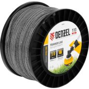 Леска для триммера двухкомпонентная зубчатый квадрат, 3,0мм х 113м, на DIN кат. EXTRA CORD Denzel