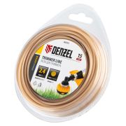 Леска для триммера армированная алюминием круглая, 2,4мм х 15м, блистер ALUFLEX Denzel